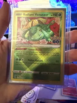 Radiant Venusaur 004/078 Pokemon Radiant Rare Pokemon GO Card NM - Image 1