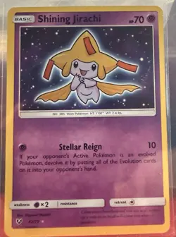 Pokemon TCG Shining Jirachi Holo Rare Card 42/73 Shining Legends Series - Image 1