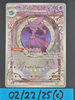 Pokemon Card TCG - Mismagius 212/193 Illustration Rare Paldea Evolved Near Mint - Image 1