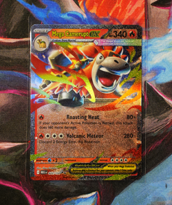 HOLOGRAM FOIL RARE Mega Camerupt Ex 022/132 Mega Evolution Pokemon TCG Card - Image 1