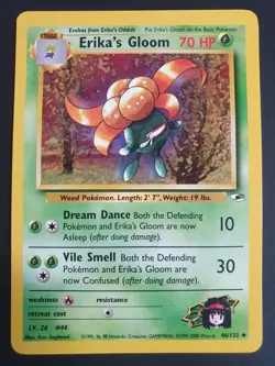Erika's Gloom 46/132 - Gym Heroes Set - Pokemon Card - Excellent Condition - Image 1