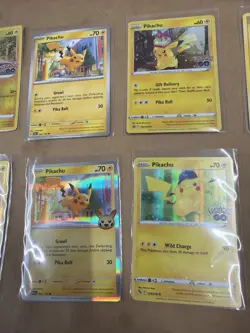 Pokemon Pikachu Card Lot x10 Vintage Jungle Promo Reverse Holo Pokemon GO - Image 3