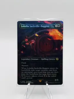 MTG Lobelia Sackville-Baggins Foil Borderless 0399 Pre-Release LTR Card - Image 1