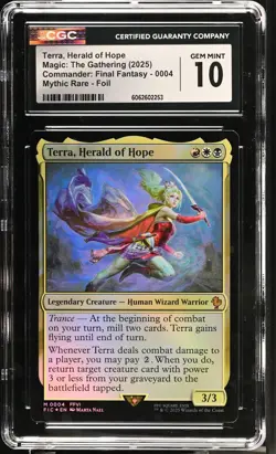 TERRA, HERALD OF HOPE Final Fantasy Foil Mythic FFVI CGC 10 MTG - Image 1