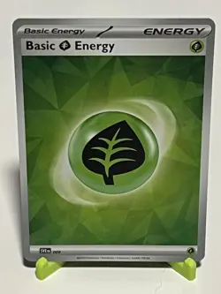 Pokemon Basic Grass Energy 009 Scarlet & Violet Cracked Ice Holo NM Condition - Image 1