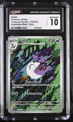 ARBOK Temporal Forces Illustration Rare #176 CGC 10 Pokemon [Nostalgium] - Image 1