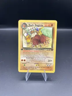 (MP) Dark Dugtrio 1st ed Team Rocket 23/82 Pokemon TCG Card Rare WOTC - Image 1