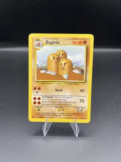 (MP) Dugtrio Base Set Unlimited 19/102 Pokemon TCG Card WOTC - Image 1
