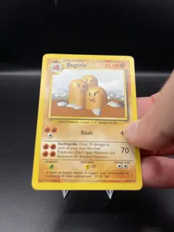 (MP) Dugtrio Base Set Unlimited 19/102 Pokemon TCG Card WOTC - Image 3