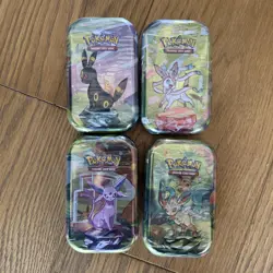 Pokemon TCG Prismatic Evolutions Mini Tins X4 ✅ | Factory Sealed Umbreon Espeon - Image 1