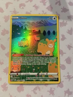 2023 Pokemon Crown Zenith GG22 Ditto Galarian Gallery Full Art Ultra Rare NM - Image 1