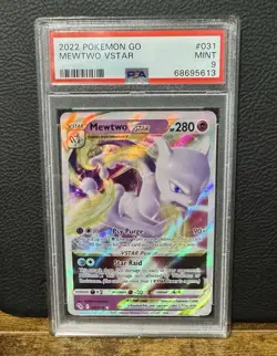 Mewtwo VSTAR, 2022 Pokemon Go PSA 9 - Image 1