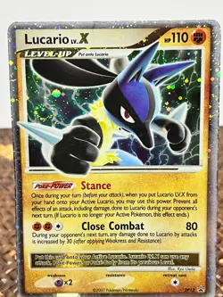 Diamond and Pearl Promos Lucario LV.X DP12 Holofoil (Swirl) Promo Pokemon HP/DMG - Image 1