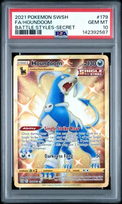 Pokemon Houndoom (Secret) 179/163 Swsh05: Battle Styles Holo PSA 10 - Image 1