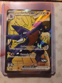 Pokemon TCG Cynthia's Garchomp EX 215/182 Destined Rivals Ultra Rare WOW LOOK - Image 1