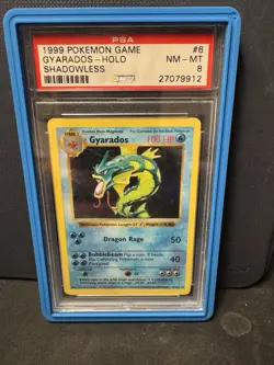 Pokemon TCG Gyarados Shadowless Base Set PSA 8 - Image 1