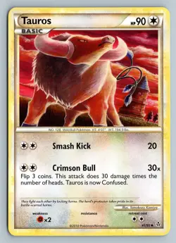 TAUROS 41/95 UNCOMMON HGSS UNLEASHED POKEMON LP - Image 1