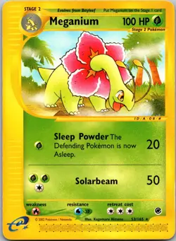 Meganium (53) #053/165 Non Holo Expedition E Reader Pokemon LP - Image 1