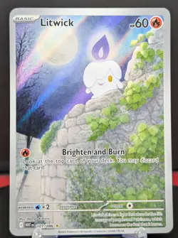 Pokemon Litwick #101/086 English White Flare Illustration Rare - Image 1