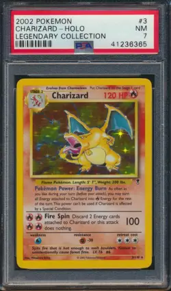 2002 Pokemon Legendary Collection Charizard #3 Holo PSA 7 - Image 1