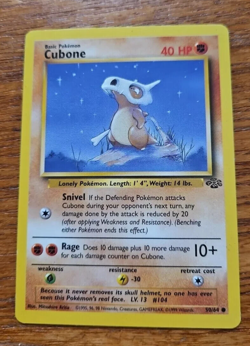 Pokemon TCG 1999 Wizards Of The Coast Cubone Jungle Set Common Card 50 Near Mint - Image 3