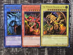 Yugioh Egyptian God Obelisk Slifer Ra Set Ultra Rare NM LC01 EN001 EN002 EN003 - Image 1