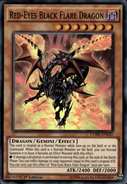 Red-Eyes Black Flare Dragon - Super Rare 1st Edition CORE-EN020 - LP - YuGiOh - Image 1