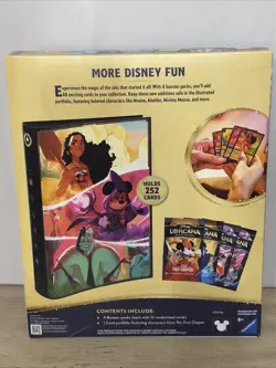 TCG Disney Lorcana Portfolio Bundle [4 Booster Packs & 1 Card Portfolio] - Image 2