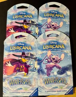 Disney Lorcana Winterspell Sleeved Booster Packs x4 NEW/SEALED - Image 1