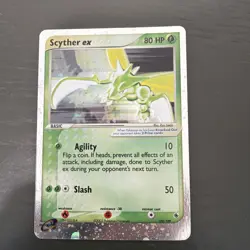 Pokemon Scyther ex 102/109 EX Ruby & Sapphire Ultra Rare Holo 80 HP Basic Card - Image 1