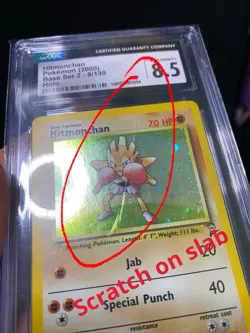 Pokemon Hitmonchan Holo Rare 008/130 Base Set 2 English 2000 CGC 8.5 Graded Card - Image 4