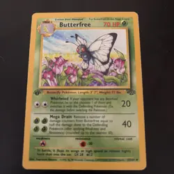 1st Edition Butterfree 33/64 Uncommon 1999 Jungle WOTC Pokemon Cards LP - Image 1