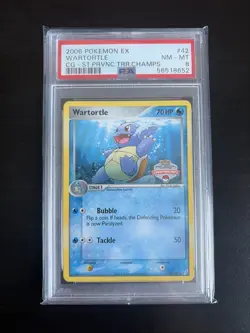 2006 Wartortle 42/100 State Province Territory Championships Pokemon Card PSA 8 - Image 1