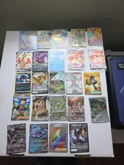 Lot Of 24 Pokemon Cards Vmax V Full Art Rainbow Gold Look - Image 1