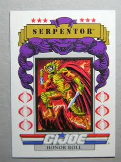 GI JOE HONOR ROLL 1991 SERPENTOR Card Series 1 #174 Used Scratches Hasbro - Image 1