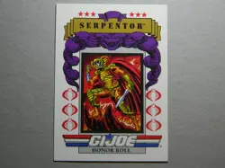 GI JOE HONOR ROLL 1991 SERPENTOR Card Series 1 #174 Used Scratches Hasbro - Image 2