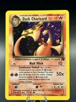 Pokemon Dark Charizard TCG 4/82Holo Rare Card Swirl!! Near Mint￼ - Image 1