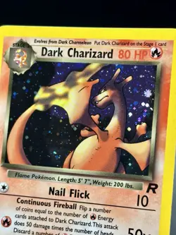 Pokemon Dark Charizard TCG 4/82Holo Rare Card Swirl!! Near Mint￼ - Image 3