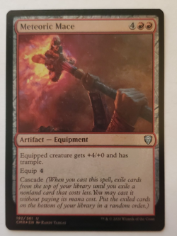1x Meteoric Mace FOIL Commander Legends MTG Magic the Gathering NM - Image 1