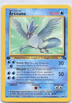 Articuno (17) 17/62 Fossil Rare - Pokemon TCG - NM - Image 1