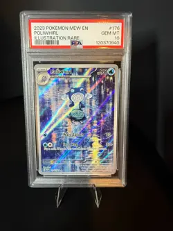 Poliwhirl 176/165 Illustration Rare Holo Pokemon Scarlet & Violet 151 PSA 10 - Image 1