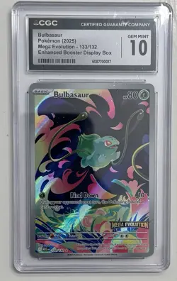 CGC 10 Gem Mint - Bulbasaur 133/132 - (Mega Evolution Stamped) - Pokemon TCG - Image 1