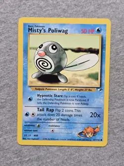 Pokemon TCG Misty's Poliwag Gym Heroes 87/132 Regular Unlimited Common - Image 1