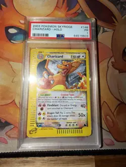 2003 Pokemon Skyridge Charizard Holo 146/144 Crystal PSA 1 - Image 5