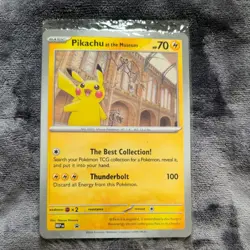 Pokemon TCG Pikachu at the Museum Oversized Jumbo Promo Card – MEP UK Exclusive - Image 1