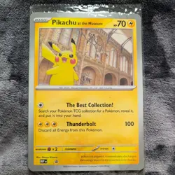 Pokemon TCG Pikachu at the Museum Oversized Jumbo Promo Card – MEP UK Exclusive - Image 2