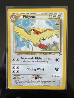 Pokemon Pidgeot Southern Islands 02/18 Promo Stage 2 70 HP Regular English - Image 1
