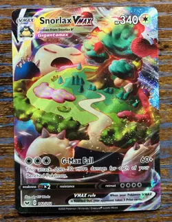 Pokemon TCG Snorlax VMAX Sword & Shield Base Set 142/202 - Image 1