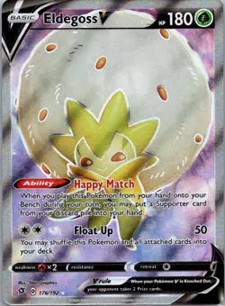 Pokemon TCG Eldegoss V 176/192 Rebel Clash NM - Image 1