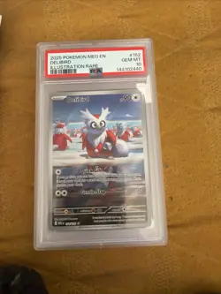 2025 POKEMON MEG EN-MEGA EVOLUTION ILLUSTRATION RARE #152 DELIBIRD PSA 10 - Image 1